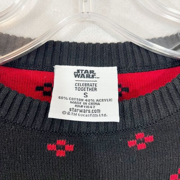 Star Wars Darth Vader Lack of Cheer Disturbing Fair Isle Christmas Sweater SMALL - Picture 3 of 5